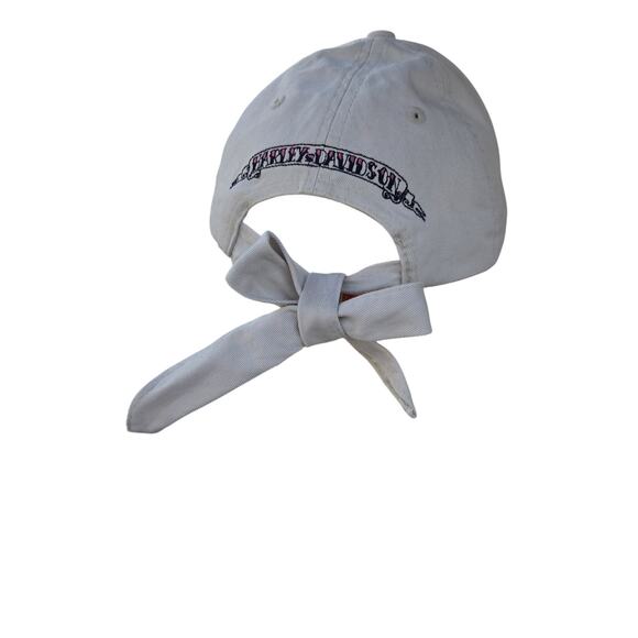 Harley Davidson Heart Wings Hat AdjustableTie Back Ponytail Cap Biker Babe